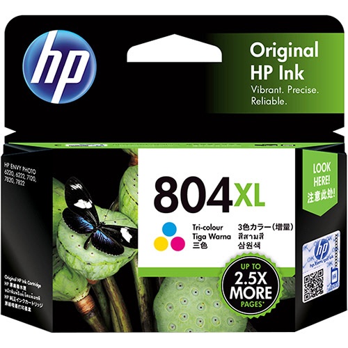 ＨＰ　ＨＰ８０４ＸＬ　インクカートリッジ　３色カラー　増量　Ｔ６Ｎ１１ＡＡ　１個1