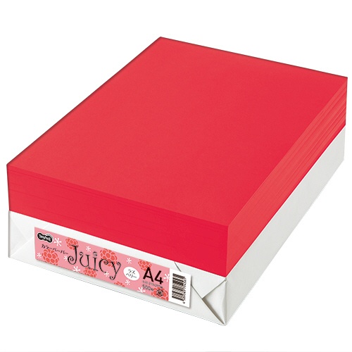 ＴＡＮＯＳＥＥ　カラーペーパー　Ｊｕｉｃｙ　Ａ４　ラズベリー　１冊（５００枚）1