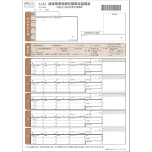 日本法令　被保険者報酬月額算定基礎届　Ａ４判カット紙　健保ＭＣ－９　１冊（５０枚）1