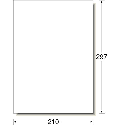 エーワン　スーパーエコノミーシリーズ　プリンタ用ラベル　Ａ４　ノーカット　２１０×２９７ｍｍ　Ｌ１ＡＭ５００Ｎ　１箱（５００シート）2