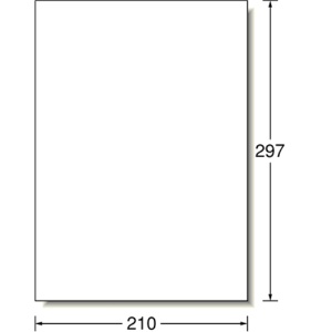 エーワン　スーパーエコノミーシリーズ　プリンタ用ラベル　Ａ４　ノーカット　２１０×２９７ｍｍ　Ｌ１ＡＭ５００Ｎ　１箱（５００シート）2