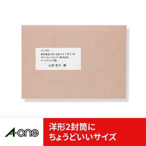 エーワン　スーパーエコノミーシリーズ　プリンタ用ラベル　Ａ４　１２面　８３．８×４２．３ｍｍ　四辺余白付　角丸　Ｌ１２ＢＭ５００Ｎ　１箱（５００シート）3