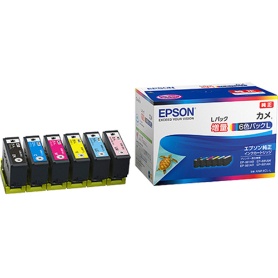 エプソン　インクカートリッジ　カメ　６色パックＬ（増量）　ＫＡＭ－６ＣＬ－Ｌ　１箱（６個：各色１個）