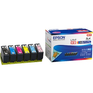 エプソン　インクカートリッジ　カメ　６色パックＬ（増量）　ＫＡＭ－６ＣＬ－Ｌ　１箱（６個：各色１個）1