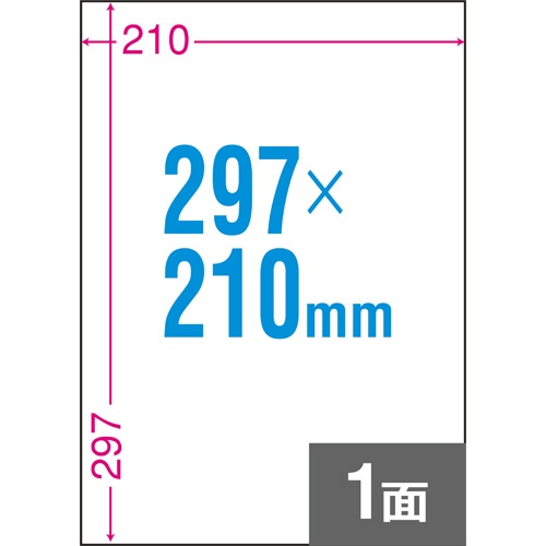 ＴＡＮＯＳＥＥ　Ａ４タックシール　業務用パック　ノーカット　１箱（５００シート：１００シート×５冊）2