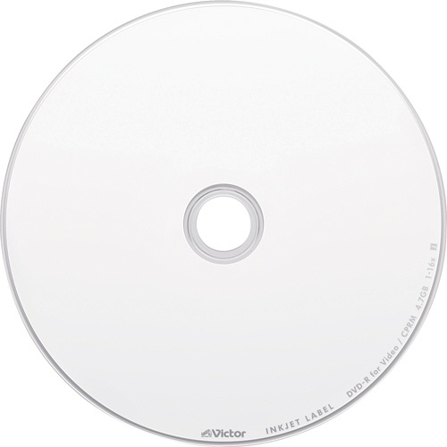 ＪＶＣ　録画用ＤＶＤ－Ｒ　１２０分　１－１６倍速　ホワイトワイドプリンタブル　５ｍｍスリムケース　ＶＨＲ１２ＪＰ１０Ｊ１　１パック（１０枚）2