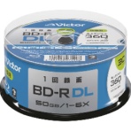 ＪＶＣ　録画用ＢＤ－Ｒ　ＤＬ　２６０分　１－６倍速　ホワイトワイドプリンタブル　スピンドルケース　ＶＢＲ２６０ＲＰ３０ＳＪ２　１パック（３０枚）