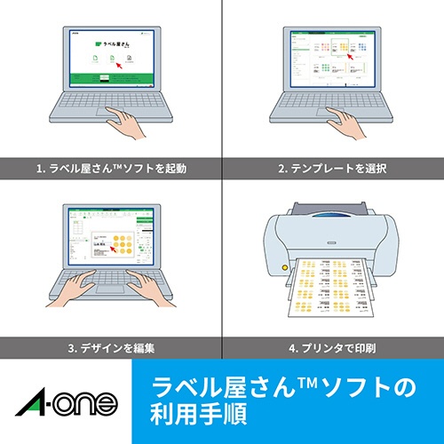 エーワン　ラベルシール［インクジェット］　超耐水マット紙・ホワイト　Ａ４　８面　９９．０６×６７．７３ｍｍ　四辺余白付　角丸　６２２０８　１冊（２０シート）10
