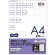 ＴＡＮＯＳＥＥ　各種プリンタ対応タックインデックス　Ａ４　４２面（大）　２７×３４ｍｍ　青枠　１冊（２０シート）1