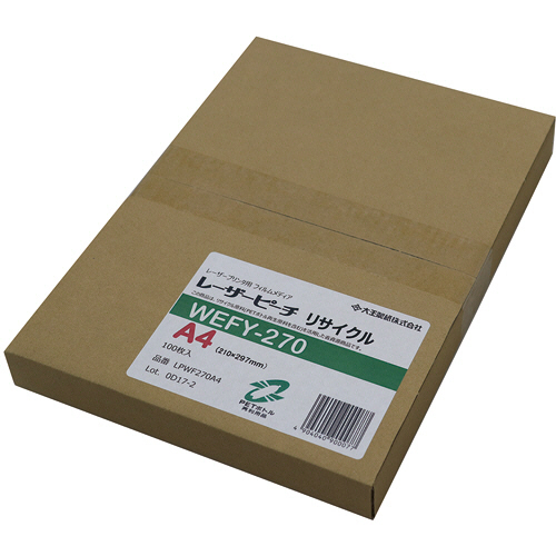 たのめーる】大王製紙 レーザーピーチ リサイクル WEFY-270 A4 1 たのめーる】大王製紙 レーザーピーチ リサイクル WEFY-270 A4 1