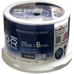 ハイディスク　録画用ＢＤ－Ｒ　１３０分　１－６倍速　ホワイトワイドプリンタブル　スピンドルケース　ＨＤＶＢＲ２５ＲＰ５０ＳＰ　１パック（５０枚）