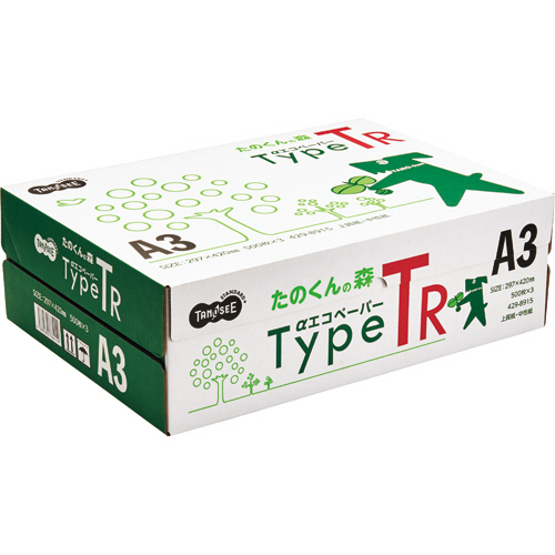 【クリックでお店のこの商品のページへ】TANOSEE αエコペーパー タイプTR A3 1箱(1500枚：500枚×3冊) AETR-A3-T