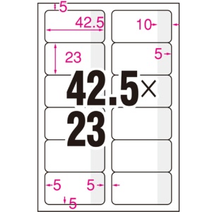 コクヨ　はがきサイズで使い切りやすいふせんラベル　１２面　２３×４２．５ｍｍ　ピンク　ＫＰＣ－ＰＳＦ１２－５０Ｐ　１冊（５０シート）2