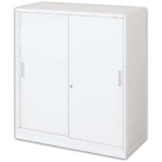 コクヨ インベントストレージ 下置き用 2枚引違い 3段 幅900×奥行450×高さ975mm ホワイト WM-H249SAWN-K 1台