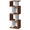 シェルフィット　Ｌｉｅｒｒｅ　木製収納　幅４４０×奥行３０１×高さ１２４２ｍｍ　ウォールナットブラウン＆ホワイト　ＬＩ１２４５Ｒ（ＷＢ＆ＷＨ）　１台