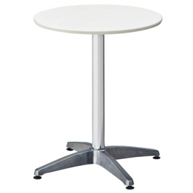 ＡＫＩＲＡ　カフェテーブル　丸型　アルミＸ脚　直径６００×高さ７２０ｍｍ　ホワイト　ＣＴＸＡ－６０Ｒ－ＷＨ　１台