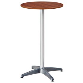 ＡＫＩＲＡ　ハイカフェテーブル　丸型　アルミＸ脚　直径６００×高さ１０００ｍｍ　ダークブラウン　ＣＴＨＸＡ－６０Ｒ－ＤＢ　１台
