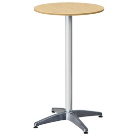 ＡＫＩＲＡ　ハイカフェテーブル　丸型　アルミＸ脚　直径６００×高さ１０００ｍｍ　ナチュラル　ＣＴＨＸＡ－６０Ｒ－ＮＡ　１台