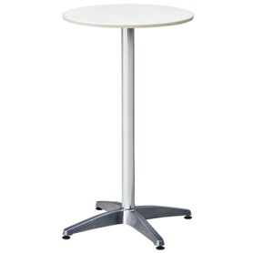 ＡＫＩＲＡ　ハイカフェテーブル　丸型　アルミＸ脚　直径６００×高さ１０００ｍｍ　ホワイト　ＣＴＨＸＡ－６０Ｒ－ＷＨ　１台