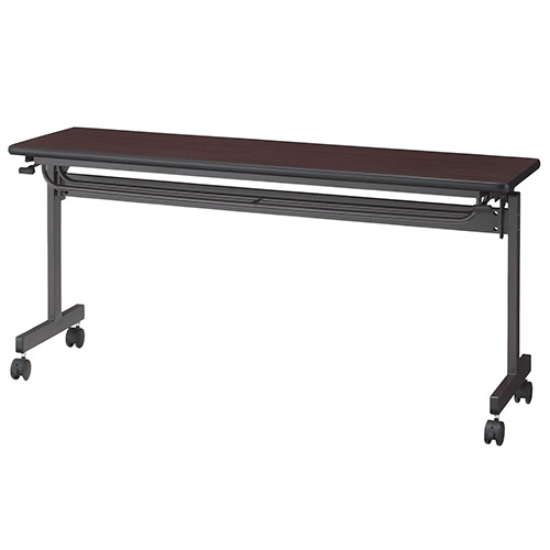 ＹＡＭＡＺＥＮ　フラップトップ会議用テーブル　幅１５００×奥行４５０ｍｍ　ダークブラウン　ＹＭ－１５４５ＤＢＲ　１台1