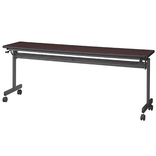 ＹＡＭＡＺＥＮ　フラップトップ会議用テーブル　幅１８００×奥行４５０ｍｍ　ダークブラウン　ＹＭ－１８４５ＤＢＲ　１台1