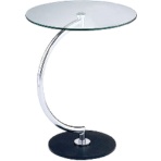 あずま工芸　サイドテーブル　幅４６０×奥行４６０×高さ５５５ｍｍ　クリアガラス　ＬＬＴ－８５１４　１台