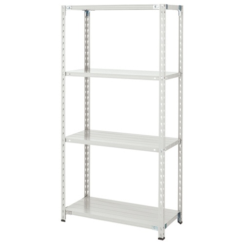 双福鋼器　軽量ＢＬラック　幅９００×奥行６００×高さ１８００ｍｍ　４段　耐荷重１５０ｋｇ／段　ホワイトグレー　ＢＬ－６３Ｌ４　１台1