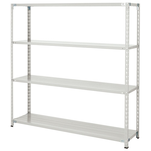 双福鋼器　軽量ＢＬラック　幅１８００×奥行３００×高さ１８００ｍｍ　４段　耐荷重１５０ｋｇ／段　ホワイトグレー　ＢＬ－６６Ｓ４　１台1