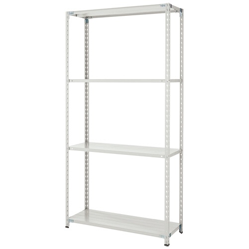 双福鋼器　軽量ＢＬラック　幅１２００×奥行４５０×高さ２１００ｍｍ　４段　耐荷重１５０ｋｇ／段　ホワイトグレー　ＢＬ－７４Ｍ４　１台1