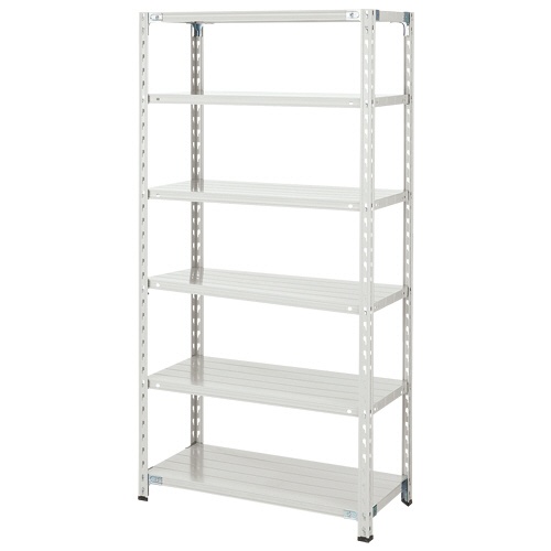 双福鋼器　軽量ＢＬラック　幅９００×奥行４５０×高さ１５００ｍｍ　６段　耐荷重１５０ｋｇ／段　ホワイトグレー　ＢＬ－５３Ｍ６　１台1