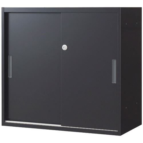 オカムラ　ＶＩＬＬＡＧＥ　ＶＳ収納　上・下置き兼用２枚引違い　幅８００×奥行４００×高さ７５０ｍｍ　ブラック　８ＶＳ７６Ｗ－ＺＣ２５　１台1