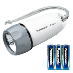 パナソニック　ＬＥＤ防水ライト　乾電池エボルタＮＥＯ単３形３本付　ＢＦ－ＳＧ０１Ｎ－Ｗ　１個1