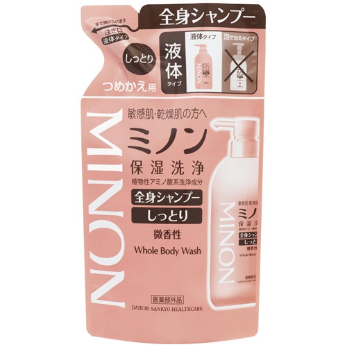 第一三共ヘルスケア　ミノン　全身シャンプー　しっとりタイプ　つめかえ用　３８０ｍＬ　１パック1