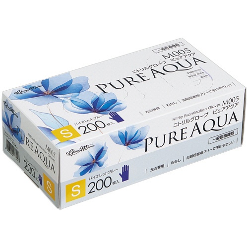 川西工業　ニトリルグローブ　ピュアアクア　Ｓ　Ｍ００５－Ｓ　１箱（２００枚）1