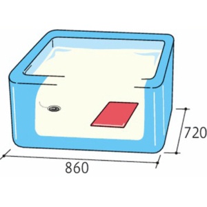 アロン化成　吸着すべり止めマット　浴槽内用　Ｃ　２８×３６ｃｍ　ブルー　５３５－１２７　１パック（２枚）5