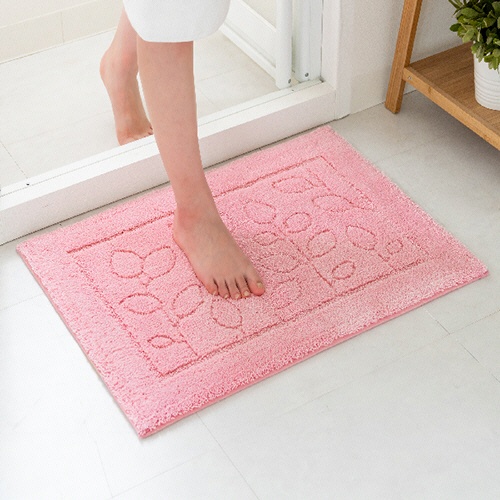オカ　乾度良好　ファインバスマット　約５０×７０ｃｍ　ピンク　１枚2