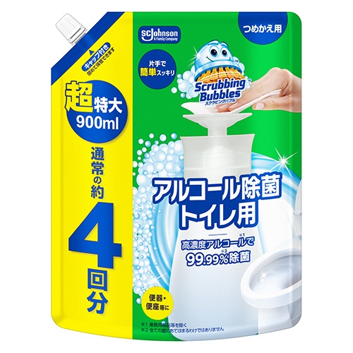 ジョンソン　スクラビングバブル　アルコール除菌　トイレ用　つめかえ用　超特大　９００ｍＬ　１個1