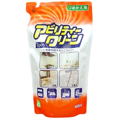 友和　Ｔｉｐｏｓ　アビリティークリーン　詰替　４００ｍｌ　１個1