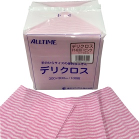 東京メディカル　デリクロス　３０×３０ｃｍ　ピンク　ＦＴ－６３０１　１パック（１００枚）
