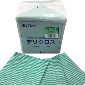 東京メディカル　デリクロス　３０×３０ｃｍ　グリーン　ＦＴ－６３０２　１パック（１００枚）