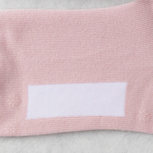 ケアファッション　名前の書けるソックス　無地　婦人用　ベージュ　２２－２４ｃｍ　８００７７１－１１　１足2
