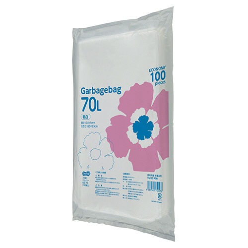ＴＡＮＯＳＥＥ　ゴミ袋エコノミー　乳白半透明　７０Ｌ　１パック（１００枚）1