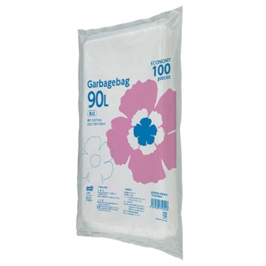 ＴＡＮＯＳＥＥ　ゴミ袋エコノミー　乳白半透明　９０Ｌ　１パック（１００枚）1