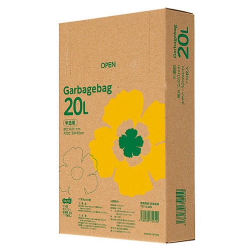 ＴＡＮＯＳＥＥ　ゴミ袋エコノミー　半透明　２０Ｌ　ＢＯＸタイプ　１箱（１１０枚）1