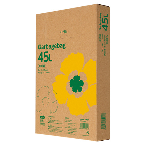 たのめーる】TANOSEE ゴミ袋エコノミー 半透明 45L BOXタイプ 1箱(110