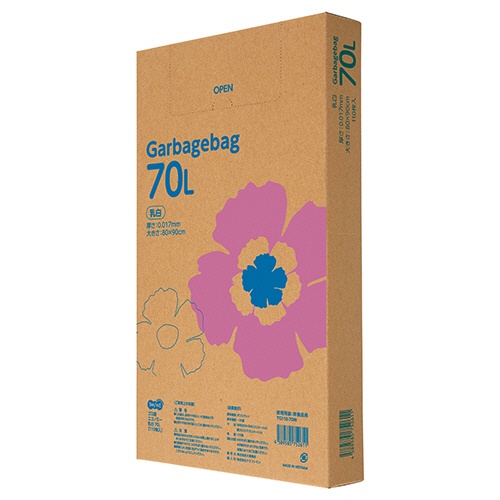 ＴＡＮＯＳＥＥ　ゴミ袋エコノミー　乳白半透明　７０Ｌ　ＢＯＸタイプ　１箱（１１０枚）1