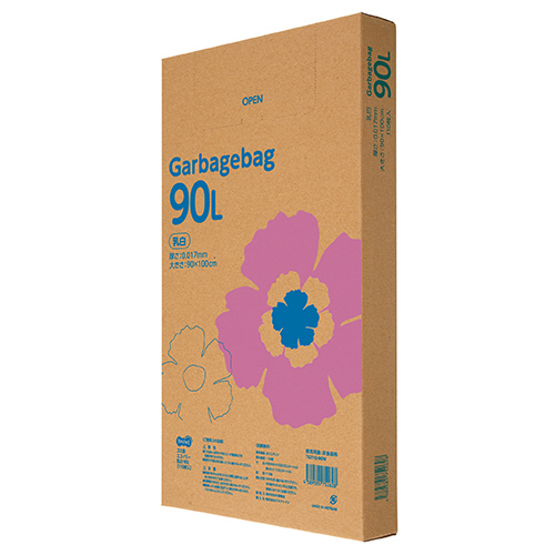たのめーる】TANOSEE ゴミ袋エコノミー 乳白半透明 90L BOXタイプ 1箱 