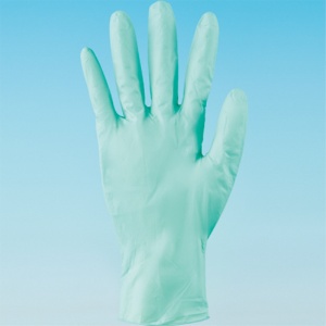 川西工業　ニトリル　使いきり手袋　粉なし　ＳＳ　グリーン　＃２０６１　１箱（２５０枚）2