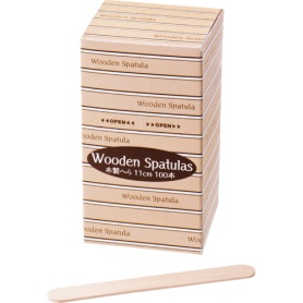 サンナップ　ウッドスパチュラ（木製ヘラ）　Ｍサイズ　ＳＬＷ１００Ｍ　１箱（１００本）