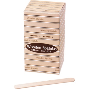 サンナップ　ウッドスパチュラ（木製ヘラ）　Ｍサイズ　ＳＬＷ１００Ｍ　１箱（１００本）1